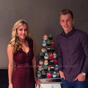 Olivia with her partner, James Ward-Prowse.